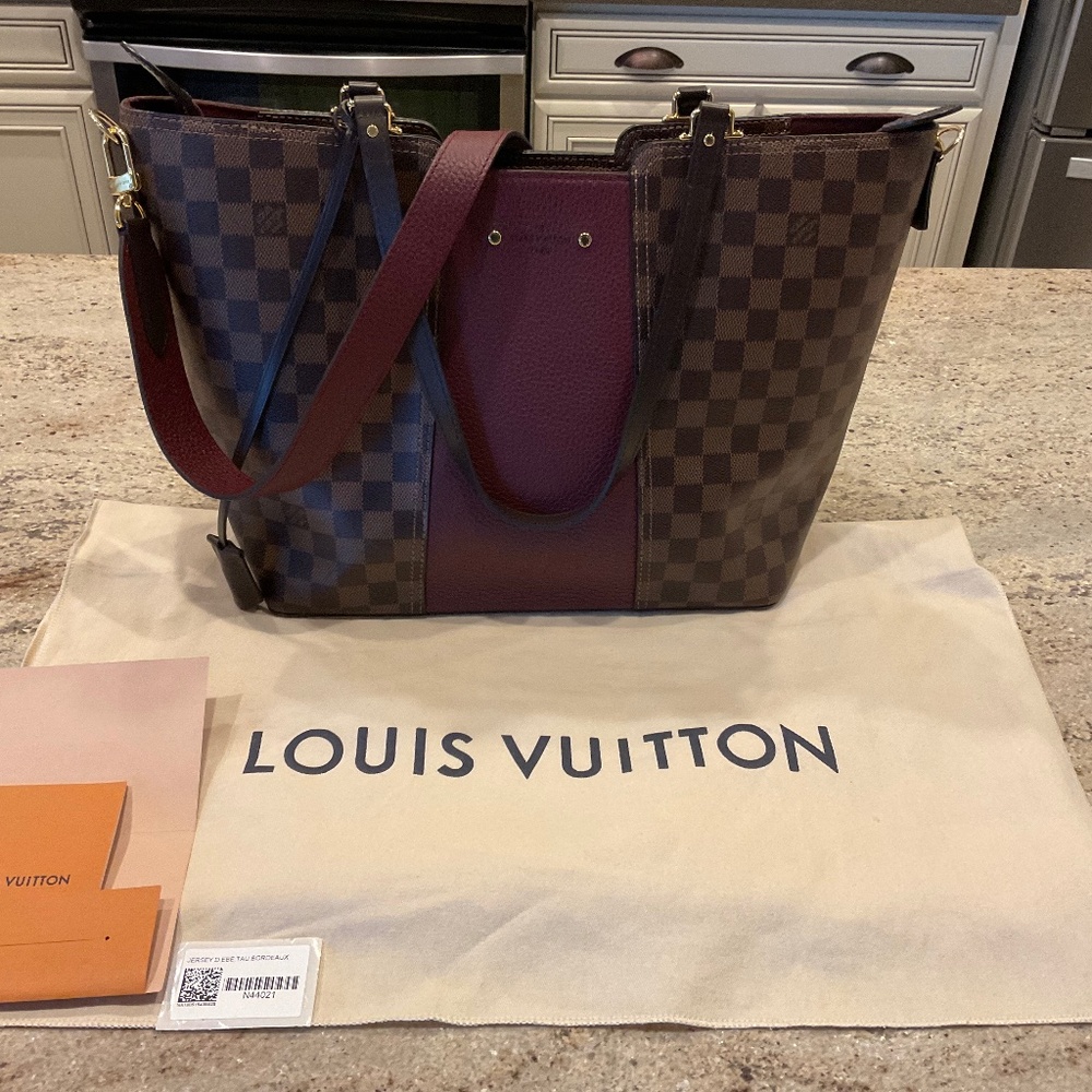 JERSEY DAMIER EBENE BORDEAUX USED ONCE !